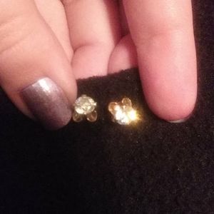Crystal and gold earrings